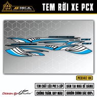 Tem Rời Dán Xe PCX 125 150 160 Mẫu Sport Racing | PCX-04 | Decal Chế Dán Xe Máy PCX Chống Nước Bền M