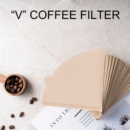 เนื้อไม้จากธรรมชาติกระดาษกรองกาแฟแบบใช้แล้วทิ้งรูปทรงกรวยที่กรองกาแฟ100ชิ้น