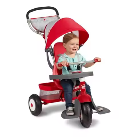 Ultimate All-Terrain Stroll 'N Trike Ages 1-5 Convertible 4-in-1 Tricycle with All-Terrain Tires Par