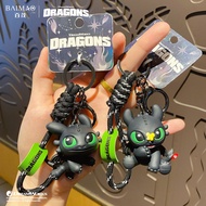 Baimao Genuine Cara Melatih Naga Anda Loket Rantai Kunci Toothless Boneka Haiwan Peliharaan Comel Hi