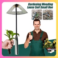 Hardened Hollow Hoe Handheld Weeding Rake Farms Vegetables Weeding Garden Hoe Cangkul Rumput Besi