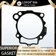 LOPOR Motorcycle Engine Cylinder Base Gasket For YAMAHA YZ450 F 2014-2018 WR450 F 2016-2018 1SL-1135