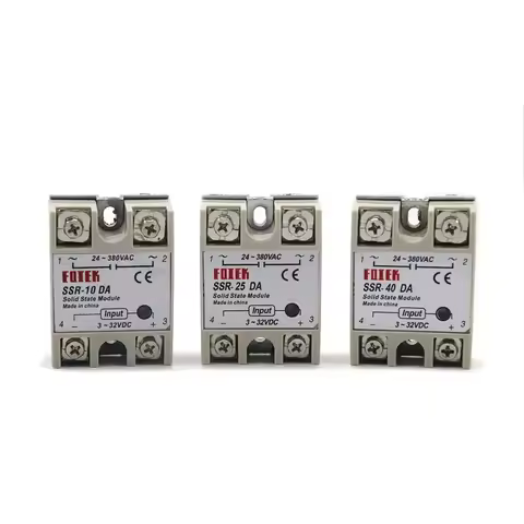 Solid State Relay SSR-10DA SSR-25DA SSR-40DA 10A 25A 40A Actually 3-32V DC To 24-380V AC SSR 10DA 25