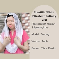 Mantilla Mantila Veil Mass Church Veil White Elizabeth Infinity Veil
