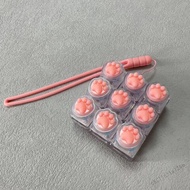 9Keys Keycap Fidget Keychain - แบบพกพา DIY Cat คีย์บอร์ด คลิกของเล่นเพื่อบรรเทาความเครียด