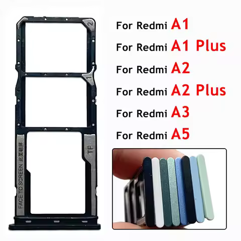 New For Redmi A1 A2 A3 A5 Plus Micro Nano SIM Card Holder Tray Slot Holder Adapter Socket