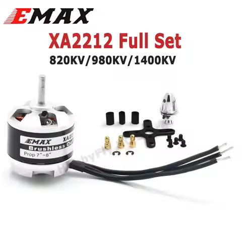 EMAX XA2212 2212 820KV/980KV/1400KV 2-3S Brushless Motor for RC Multirotor Airplane Fixed-Wing APC 8
