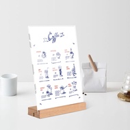 【New】A4 Wooden Acrylic Table Card A5 A6 Table Card Advertising Card Display Card Standing Card Menu 