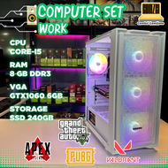 คอมพิวเตอร์ครบชุด Core-i5 / Ram 8GB / SSD 240GB / GTX1060 6GB ทำงาน เล่นเกม PUBGFreefireGTAVValorant