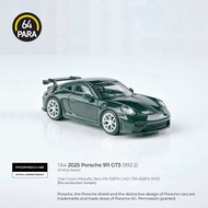 Para64 1/64 2025 Porsche 911 GT3 (992.2) Oak Green Metallic Neo PA55874 Diecast Scale Model Car