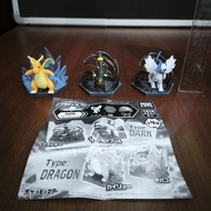 Pokemon Action Figure Gachapon with Base Mega Absol, Dragonite, Umbreon Original Japan