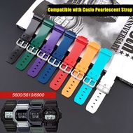 Soft Resin Strap for Casio G-SHOCK GA-2100 DW-5600 DW6900 GW-M5610 Series Shiny Polished Colorful TPU Silicone Band Bracelet Men Women Watch Accessories