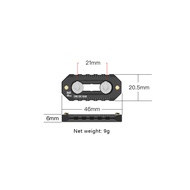 Mini NATO Rail Camera Anti-Off Quick Release NATO Rail Thickness 6mm Length 48 78mm for FX3/FX30 cam