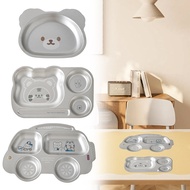 【Zaylily】Kid Dinner Bowl 304 Stainless Steel Salad Bowl Kindergarten Cute Bear Bowl Kitchen Food Pla