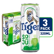 Tiger Soju Gutsy Grape Beer Can, 3 x 320ml