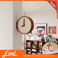 Retro Corner View Double-Sided Wall Clock - 2-Sided Multi-Way Position Analog Wall Clock