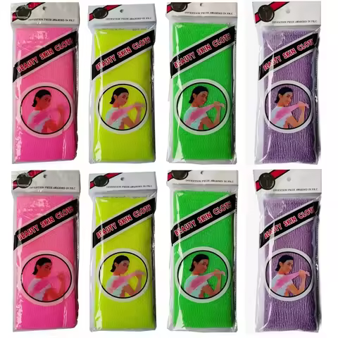 4 pcs beauty skin exfoliating cloth washcloth japanese body wash towel nylon bath polishing