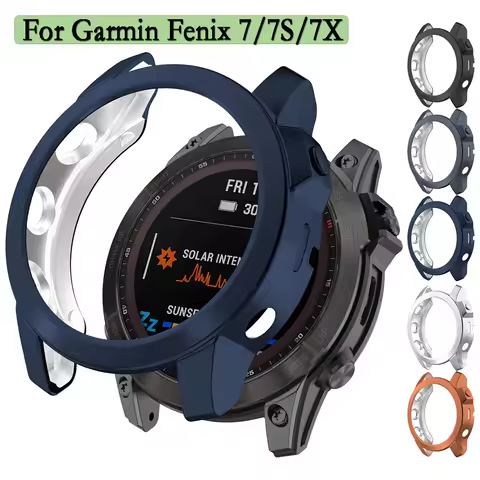 Protective Cover For Garmin Fenix 7 7X 7S Sapphire High Quality TPU Smart Watch Bumper Shell For Gar