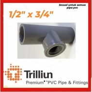 Deep thread tee Faucet tee 1/2" x 3/4" TS TRILLION