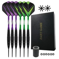 GOODARTS 6 pieces 23 grams Steel Tip Dart Set Professional Brass Darts with Dart Sharpener