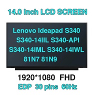 Replacemen Lenovo Ideapad S340 S340-14IIL S340-API S340-14IML S340-14IWL 81N7 81N9 Laptop LCD Screen