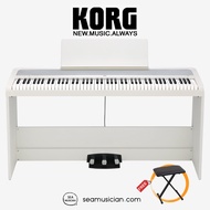 KORG B2SP 88-KEY DIGITAL PIANO WITH BENCH, NOTE STAND AND ADAPTER - WHITE (B2 SP/ BS-SP)