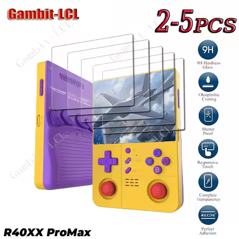2-5PCS 9H HD Tempered Glass For R40XX Pro Max Handheld Game Console ON R40 R40XXProMax 4.2inch Scree