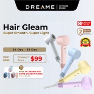 [NEW LAUNCH] Dreame Hair Gleam Hair Dryer | High Speed 2 Mins Fast Drying | 330g Lightweight | 2 Yea