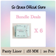(Exp : Jan 2025) Herstime Ultra thin Anion Chip Sanitary Pads (Pantyliner) Pack of 6 超薄无味负离子芯片卫生棉卫生巾