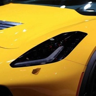 For Chevrolet Corvette C7 C8 2014-Present TPU Blackened Headlight Taillight Foglight Protective Film