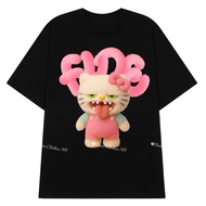 Printed kitty T-shirt Cotton 270gsm