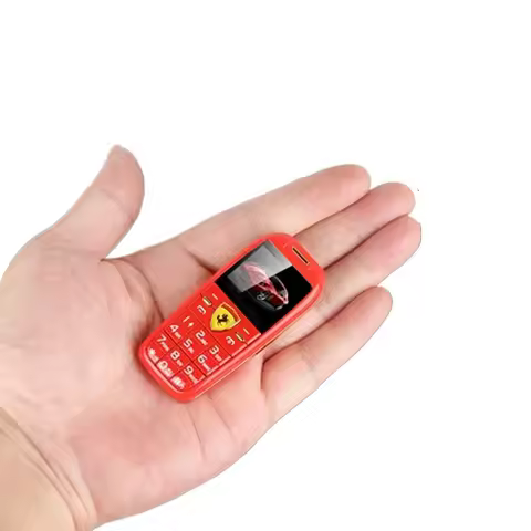 F488 Mini Size GSM Mobile Phone Smallest Car Push Button Telephone 2 SIMS Car Key Magic Voice MP3 Bl