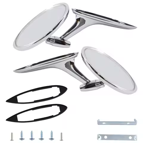Vintage Car Side Mirror For Chevy Impala Round Retro Car Rearview Mirror Classic Corvair Biscayne Be