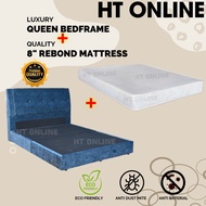 Ht Online Combo Set Queen Bedframe with Mattress Queen Katil Murah dengan Tilam Queen Mattress