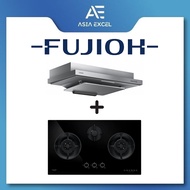 FUJIOH FR-FS2290 90CM SLIMLINE HOOD + FUJIOH FH-GS6530 SVGL 3 BURNER GLASS GAS HOB