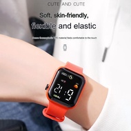 （2 pcs Led Watch ）Electronic Wrist Watch LED Digital Smart Sport Watch Luminous Square Dial Kids Wristwatch For Children Birthday Gift