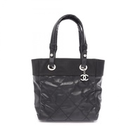 【二手】香奈兒 (Chanel) CHANEL 托特包 Paris Biarritz PM A34208 黑色 PVC 塗層帆布皮革 Paris Biarritz 托特包 PM 女士二手 A