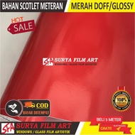 stiker scotlet background aquarium akuarium skotlet warna biru - merah