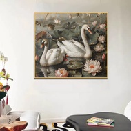 1PC swans Artwork Home decoration Abstract painting Wall Art for living room wall decorations for Mo