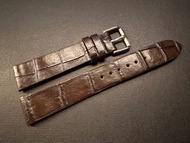 全新古董真鱷魚皮薄身錶帶 19 x 16mm（For Vintage Rolex &amp; Tudor) - VSL06023