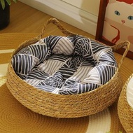 🏆💎平台認證商家🏆💎 板藤編 可拆洗 冬天保暖 夏季 編織墊狗 布偶貓窩 耐髒  貓咪床房子型 狗屋 貓窩 四季通用 可拆洗 封閉式 寵物用品 Winter Warm Cat Bed House Ty