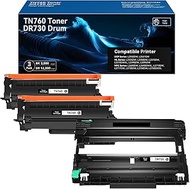 TN-760 Toner Cartridges and DR-730 Drum Unit DCP-L2550DW for Brother TN760 Toner Cartridges to Use w