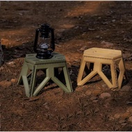 Portable Foldable Outdoor Camping Picnic Plastic Stool Military Style Stool Camping Foldable Stool C