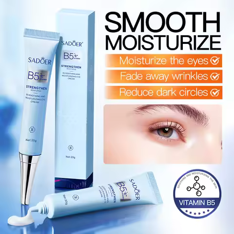 SADOER Vitamin B5 Eye Cream Anti Dark Circle Remover Moisturizing Anti-aging Eyes Contour Whitening 