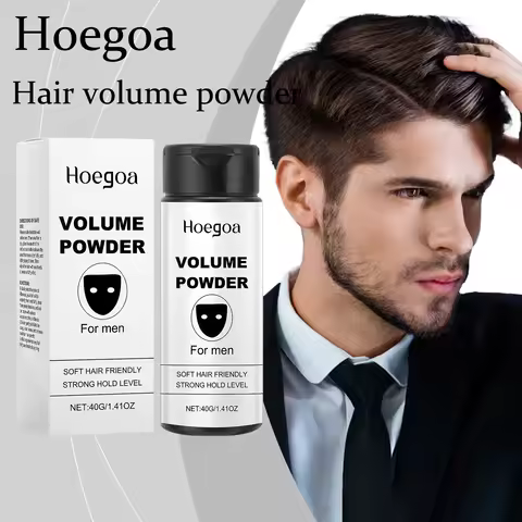 Hoegoa Men Hair Volume Powder Gentle Formula Non-irritating Refreshing Lasting Oil Control Moisturiz