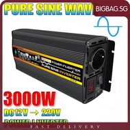 [bigbag.sg] DC 12V To AC 220V Car Inverter LED Display Digital Power Inverter Pure Sine Wave