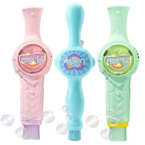 3PCS Fog Bubble Machine, Rechargeable Automatic Electric Smoke Bubble Machine, Magic Smoke Bubble Ma