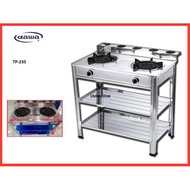 DAWA DAPUR GAS KAKI STAINLESS STEEL standing gas cooker stove TP-135  TP-235 TP-238 (BUBBLE WRAP SHI