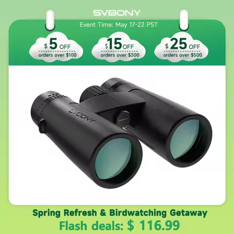 Svbony SV202 Upgraded Wide-angle ED Binoculars 8x32/8x42/10x42 Bak4 Prism IPX7 Waterproof Fogproof f
