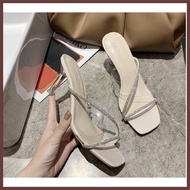 1866 Stilleto glass heels transparent sandal for women(2inch)